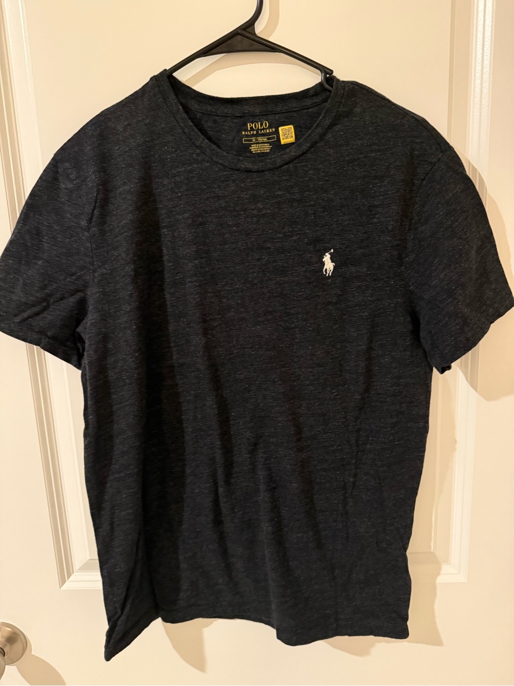 Polo by Ralph Lauren Men's Heathered Navy Logo Crew Tee